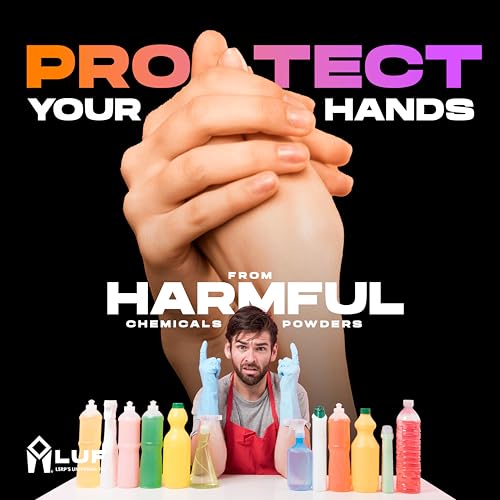 Image of LUF Dishwashing Hand Gloves for Kitchen, 100% BPA Free Silicone Gloves for Washing Utensils, Dog Cleaning & Pet Bathing, Cooking | Waterproof - Heat Resistant - Long Scrubber - Reusable - 1 Pair