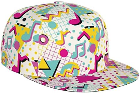 Fashion Music Notes Baseball Cap Adjustable Trucker Mesh Hat Adjustable Music Snapback Sun Hat for Men Women