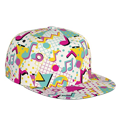 Fashion Music Notes Baseball Cap Adjustable Trucker Mesh Hat Adjustable Music Snapback Sun Hat For Men Women #TOP7
