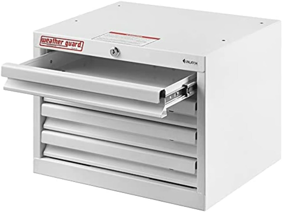 Weather Guard 9914302 4 Drawer Tall Cabinet, White