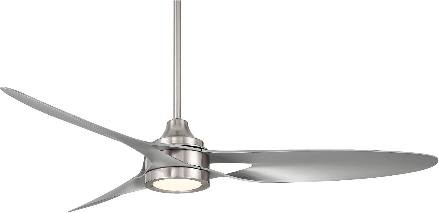 Casa Vieja 54" Mystere Brushed Nickel Indoor/Outdoor LED Ceiling Fan