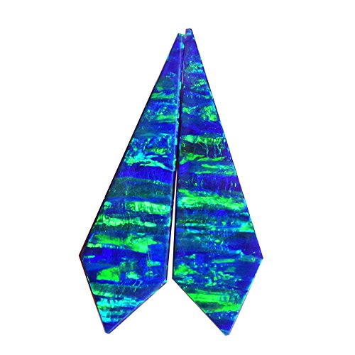 Paire de boucles d'oreilles assorties en opale de feu bleu vert Ag-6782 cadeau