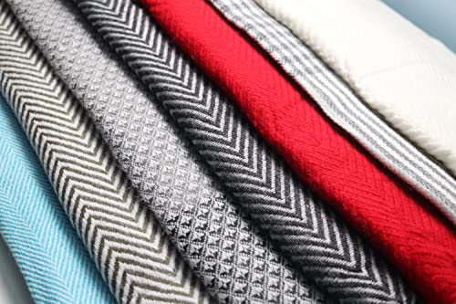 Cashmere Wrap Shawl Handmade In Nepal 8 Ply Exclusive Premium Quality 100% Cashmere Large Stole Gift (Natural Gray) #TOP4
