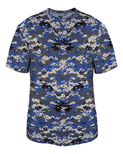 Badger Sport Adult 2XL Royal Blue Digi-Camo Moisture Wicking Jersey Uniform Shirt