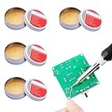 Lötpaste 10g,4pcs Lötfett Flussmittel,Lötflussmittel Zinnpaste,Flussmittel Paste,Solder Paste,Bleifrei Lötpaste Lötflussmittel,Löten Flussmittel,Umweltfreundliche Lötmittel Zinnpaste zum Schweißen