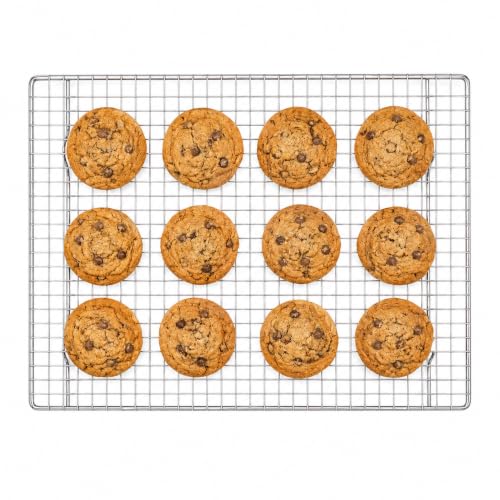Mrs. Anderson's Baking Professional Cooling Rack, Heavy Duty Steel, Fits Half Sheet Pans, 16.5 x 11.875 x 0.625-Inches