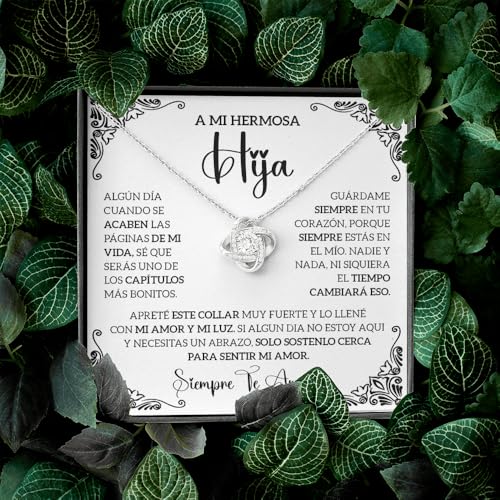 Lampara Con Mensaje De Amor, Regalo, A Mi Hija Con Amor, Regalos Para Mamá De Hija, To Our Daughter Necklace From Mom And Dad, Regalos Para Mi Novia3
