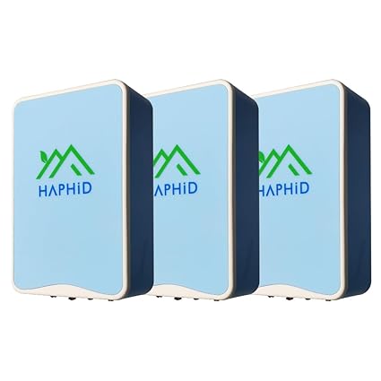 HAPHID Ionizer Air Purifier/Plug In Air Purifier,Filterless&Ion Air Purifier for Home&Office Purify:Odors,Pets Smell Etc (3-Pack,Blue)