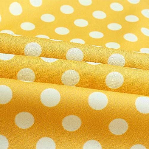 Qfvzhy Work Shirts For Women, Linen Button Down Shirt Women Work Shirts Lightweight Long Sleeve Shirt Dressy Plus Size Vintage Polka Dots Shirt Collar Top Blouse And Tops Prime (3Xl, Yellow) #TOP5