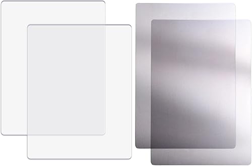 BAOFALI Juego de 4 almohadillas de corte estándar y calza de metal para máquina de troquelar placas de corte de plástico de policarbonato