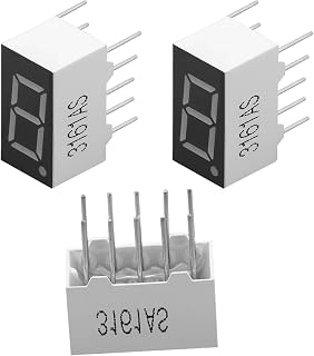 Othmro 3pcs Common Cathode LED Display Digital Tube 1 Bit 7 Segment Black 10Pin with a Good Uniform Light Output