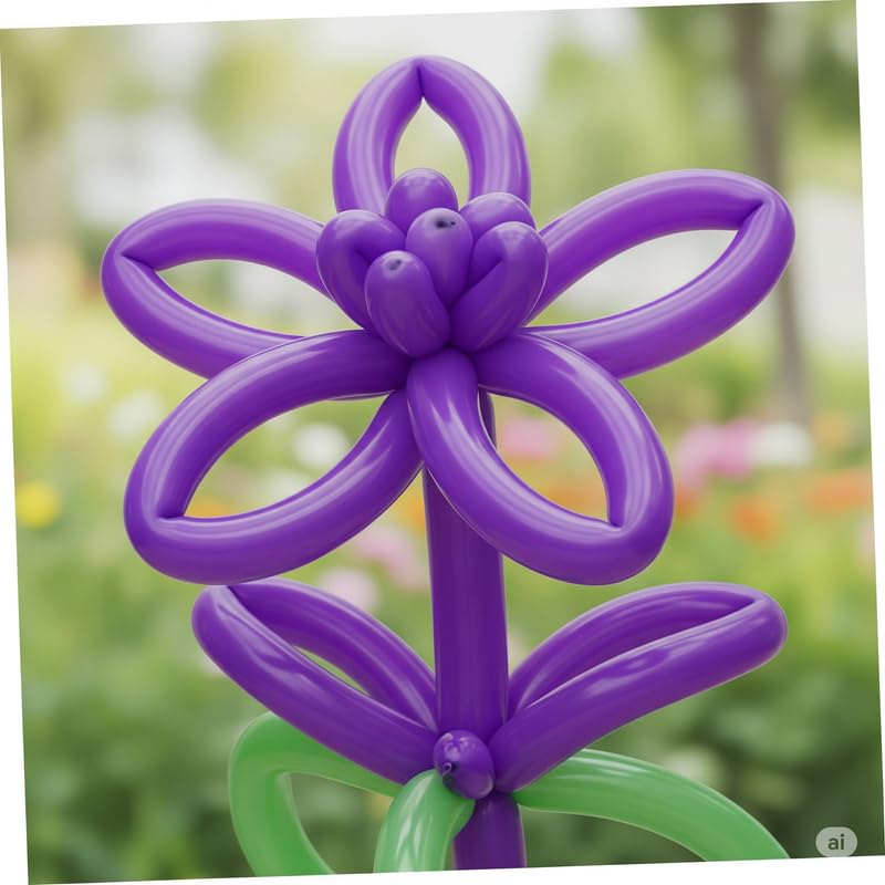 Image of long Modelling, Twisting, Tube Balloons, Pack of 100 (Purple)