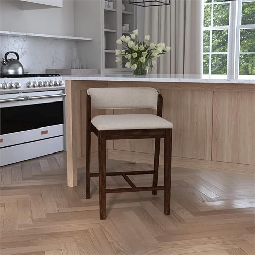 Hillsdale Furniture Dresden Midcentury Walnut Counter Stool #TOP30