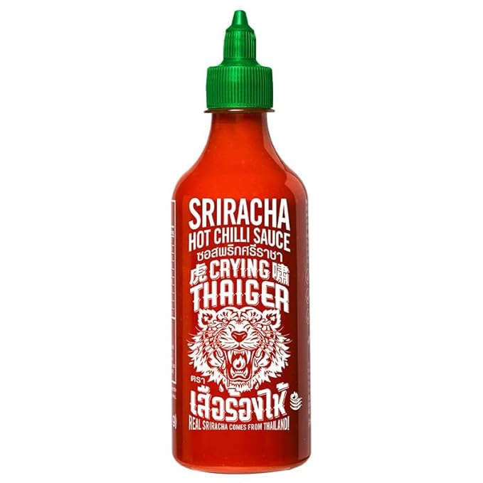 Crying Thaiger Sriracha Hot Chilli Sauce | Thai Cuisine | with Chilli, Sugar & Garlic | Use as Ingredient or Condiment | Very Spicy | Veg (Garlic, 740 ml)