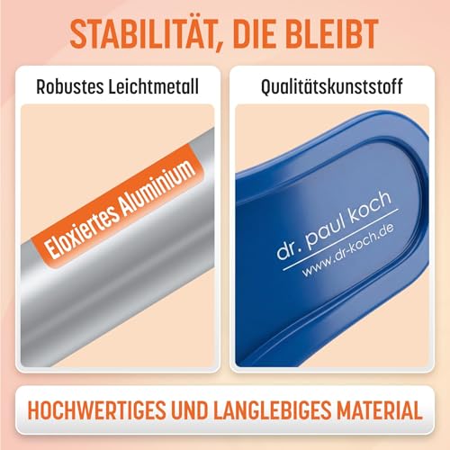 Krücken Dr. Paul Koch Paar Grün – Aluminium-Gehhilfe mit Kunststoffgriffen