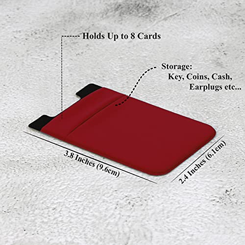 3Pcs Stick On Phone Card Pouch And 1 Wallet Shield Rfid Blocking Card, Adhesive Phone Pocket Wallet Fits Most Of Phones And Cases, Holds Credit Cards, Driving License, Earphone-Black, Blue, Red #TOP1