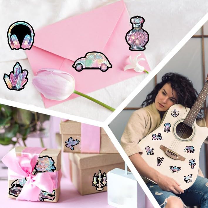 50 Pcs Gothic Girl Stickers for Kids Teens Adults Boys Girls Gift,Gothic Stickers Pack for Laptop,Skateboard,Luggage,Car,Bike - Image 3