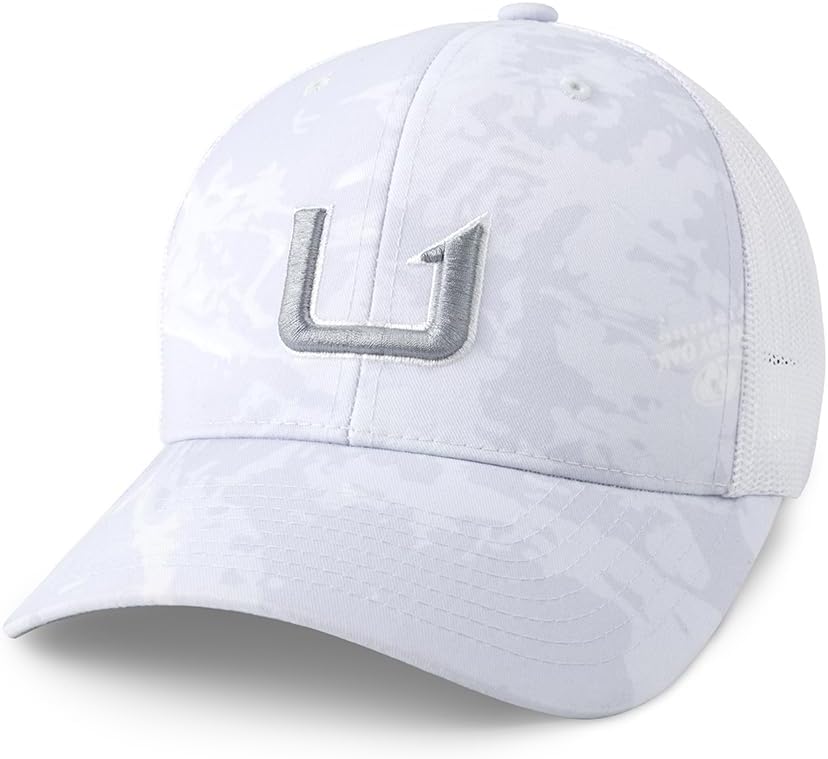 HUK Men's Trucker Hat, Anti-Glare Snapback Fishing Hat for Men