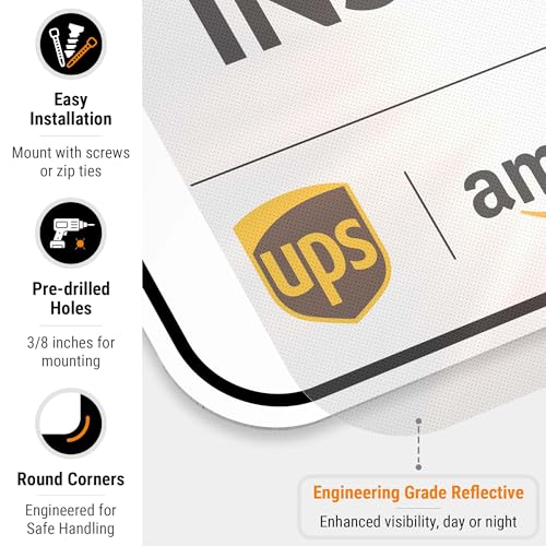 Image of Package Delivery Sign, Delivery Instructions Deliver All Package Inside Porch Sign, 12x18 Inches, 3M EGP Reflective .063 Aluminum, Fade Resistant, Made in USA by Sigo Signs