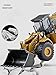 Gemini&Genius Mechanical Loader Toy, Construction Vehicle Wheeled Loader 1/50 Scale Skid Steer Loader Toy, Bulldozer Shovel Engineering Vehicle Alloy Models for Kids, Collection and Decoration House