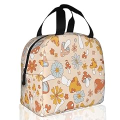 Retro 70s 60s Floral Hippie Mushrooms