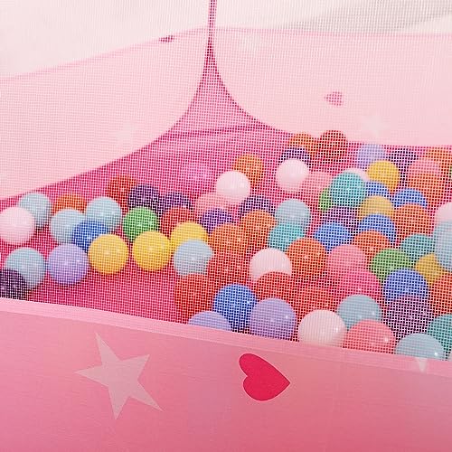 LimitlessFunN Princess Pop Up Kids Play Tent | Includes Star Lights & Carrying Case |, Children Indoor Ball Pit Playhouse For 1 2 3 Year Old, Baby, Toddlers, Girls Birthday Gift, 48"D x 48"W x 36"H - Thumbnail 4