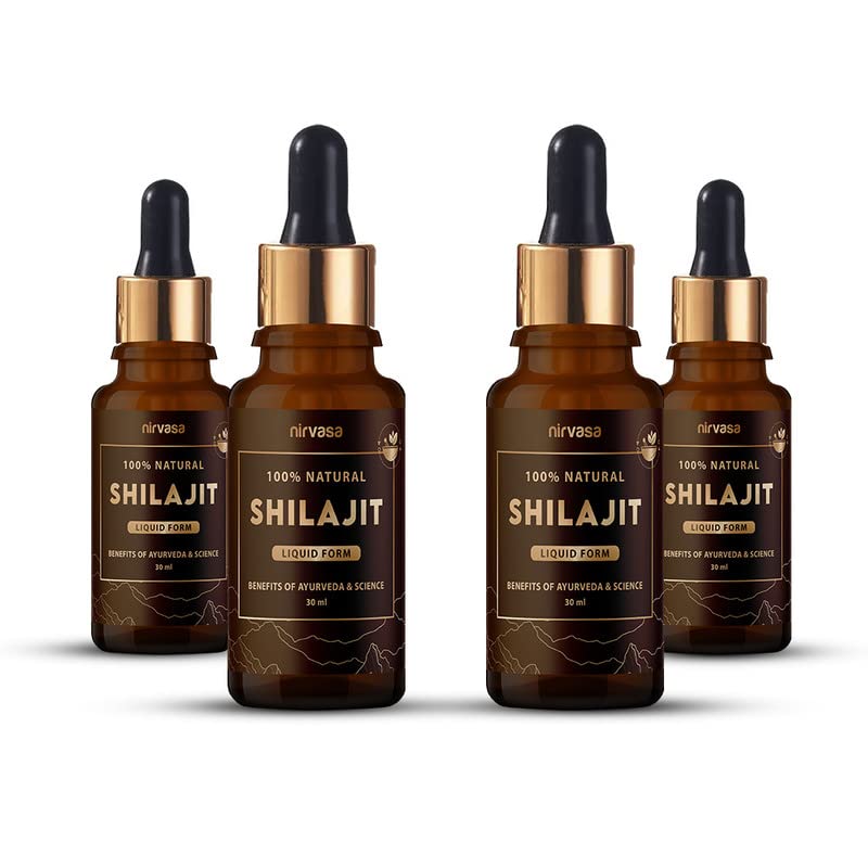 Nirvasa Pure Shilajit Liquid, Ayurvedic, Raw Shilajit For Men- Boosts & Restores Energy, Power & Immunity - 30 Ml X 4, Pack of 4 (B091SV9ZG4) Amazon Price History, Amazon Price Tracker