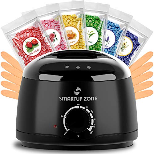 Wax Warmer Pro Hair Removal Hot Natural Flavor Hard Beans Wax Melt Machine Home Painless Rapid Self Waxing Spa Kit Electric Pot Heater for Women Men for Body Face Bikini Legs