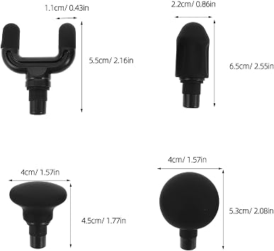 12-13mm Massager Replaceable Attachment 4pcs Silicone Gun Heads