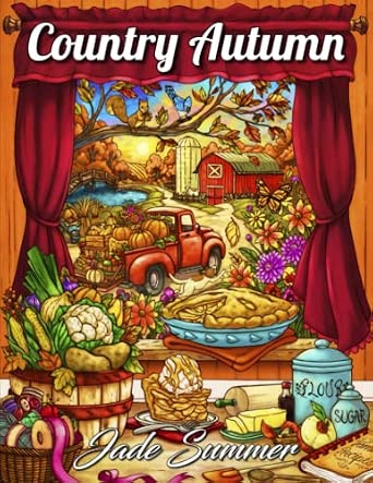 Country Autumn: An Adult Coloring Book with 50 Detailed Images of ...