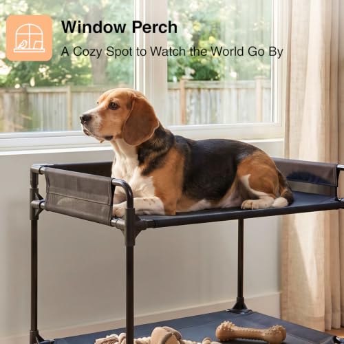 Veehoo Bedside Dog Bed, Dog Bunk Bed Bassinet for Small Dogs, 34"x20" by Veehoo - Used condition - Image 6