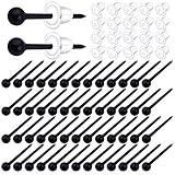 200pcs Black Plastic Ball Earring Posts Earring Piercing Retainers Ear Pins Studs with 200pcs Clear...