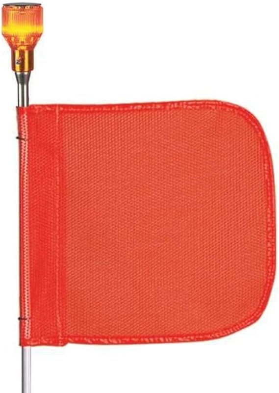 Checkers Heavy Duty Powered Threaded Hex 12 Orange Warning Whip Safety