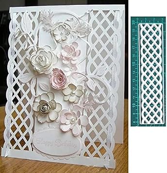 Stripe Grid Border Cutting Dies for Card Making  Cutting Dies Cut Stencils for DIY Scrapbooking Photo Album Decorative Embossing Paper Dies for Card Making Templated