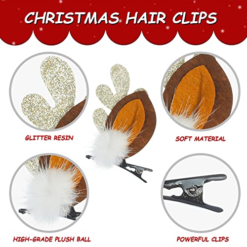 TailaiMei Glitter Reindeer Antler Hair Clips #TOP17