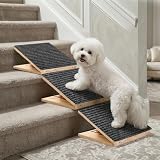 Rayki Dog Ramp for Stairs 3 Pack – Pine wood construction with foldable design