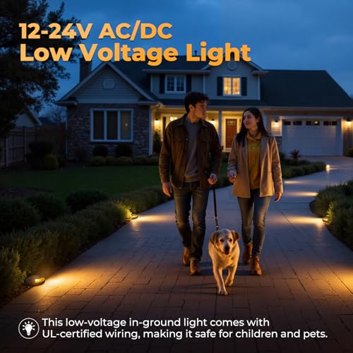 Gardencoin Brass Well Lights Outdoor 12V LED Low Voltage Landscape In Ground Light Waterproof Up Lighting Fixture, Bronze Accent Lighting Fixture Without MR16 Bulb, 4 Pack by Gardencoin - Image 6