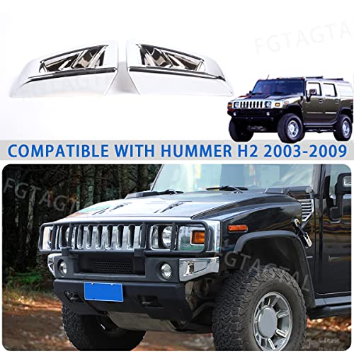 Front Bumper Corner Bezels Replacement Compatible with Hummer H2 2003-2009 SUV SUT, ABS Front Bumper Corner Bezels Cover Decorative Accessories 2Pcs (Bright Silver) by Fgtagtal - Used condition - Image 7