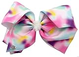 JoJo Siwa Large Cheer Hair Bow (Rainbow Fluff)