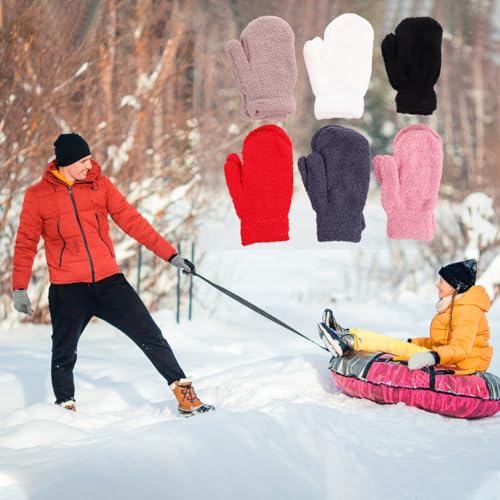 Guantes de forro polar OUNONA para hombre y mujer invierno pack 2