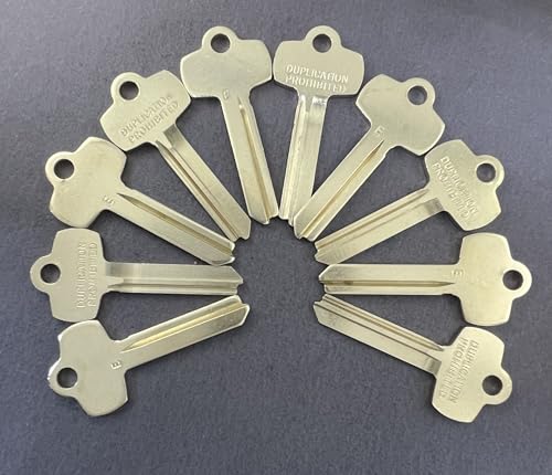 Pack of 10 Nickel Silver A1114E 1A1E1 BES-5DS Type Key Blanks for Best E Keyway