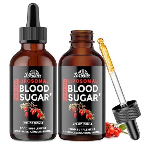 Liposomal Blood Sugar Support Drops - 3000 mg Advanced Formula with Ceylon Cinnamon for Glucose Support Digestive & Metabolic Health, Non-GMO Vegan - 120 ml Liquid Supplement