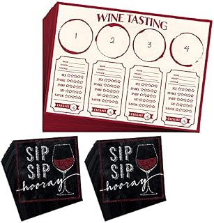 Wine Tasting Notes Place Mats and Napkins - 24 Wine Tasting Note Placemats