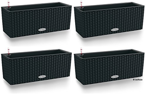 Lechuza Balconera Cottage 50, All-in-One Set, graphitschwarz, 4er-Set