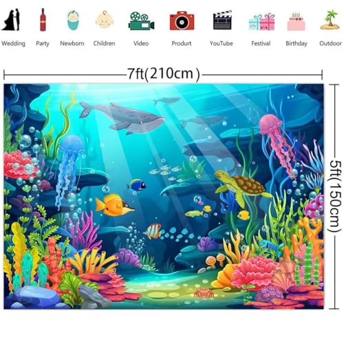 Fondo fotográfico Under The Sea 7x5ft para fiestas miniatura 6