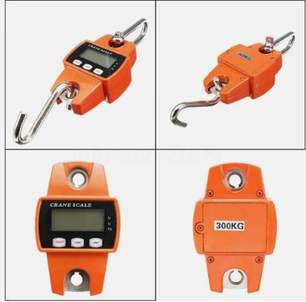 Mini Crane Scale 300KG/660LBS Industrial Hook Hanging Weight Digital LCD Display
