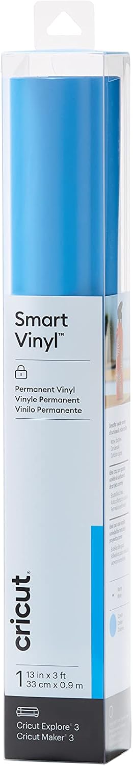 Cricut Smart Permanent Vinyl Roll - 13inx12ft, Black, Matless Cutting For Maker 3 & Explore 3, Weatherproof