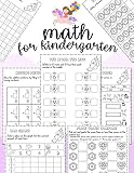 Math for kindergarten: Unicorn Math Activity Book For Kindergarten and First Grade Many Counting Skills Practice Missions Tracing Addition Cut out and Past Odd or Even Number Order