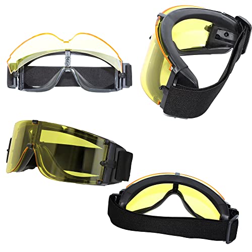 Crossbody Tactical Assault Goggles,Army Goggles Safety Goggles Airsoft Goggles Military Eye Protection Hunting Glasses For Shooting,3 Interchangeable Multi Anti Fog Lens. #TOP6