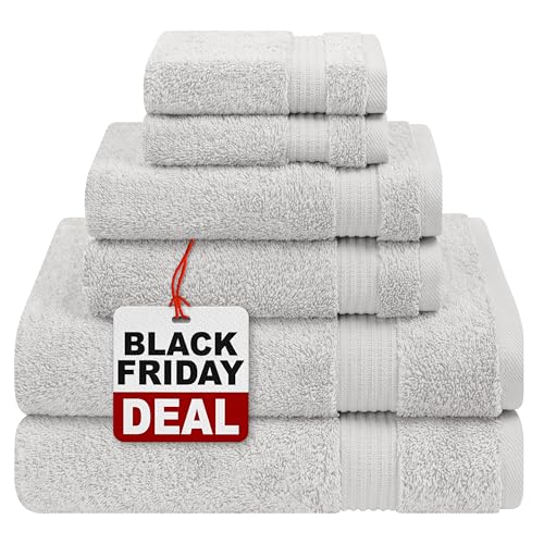 Cotton Paradise 6 Piece Towel Set 100% Cotton Soft Absorbent